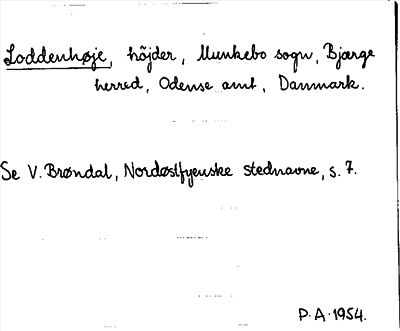 Bild på arkivkortet för arkivposten Loddenhøje