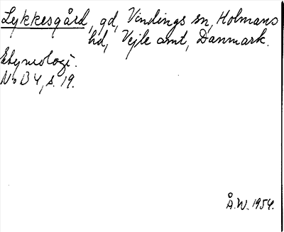 Bild på arkivkortet för arkivposten Lykkesgård