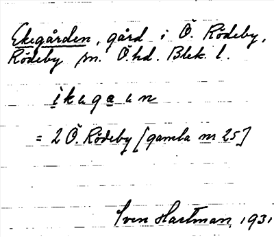 Bild på arkivkortet för arkivposten Ekegården