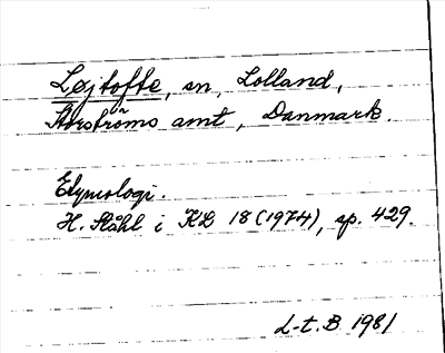 Bild på arkivkortet för arkivposten Løjtofte