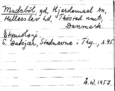 Bild på arkivkortet för arkivposten Madsböl