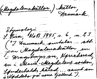 Bild på arkivkortet för arkivposten Magdalenakällor