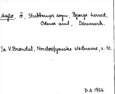 Bild på arkivkortet för arkivposten Mejlø