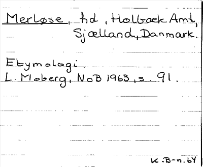 Bild på arkivkortet för arkivposten Merløse