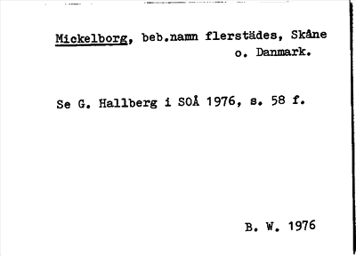 Bild på arkivkortet för arkivposten Mickelborg