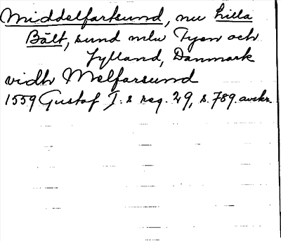 Bild på arkivkortet för arkivposten Middelfartsund, nu Lilla Bält