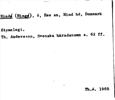 Bild på arkivkortet för arkivposten Mindø Hingø