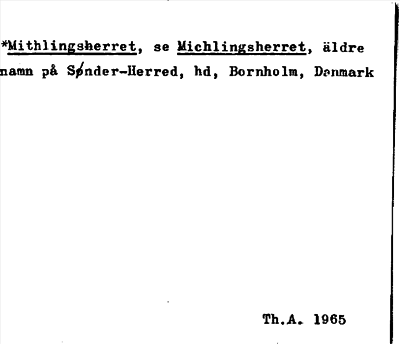 Bild på arkivkortet för arkivposten Mithlingsherret, se Michlingsherret