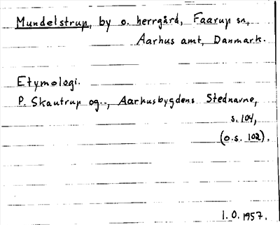 Bild på arkivkortet för arkivposten Mundelstrup