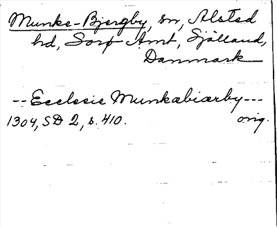 Bild på arkivkortet för arkivposten Munke-Bjergby