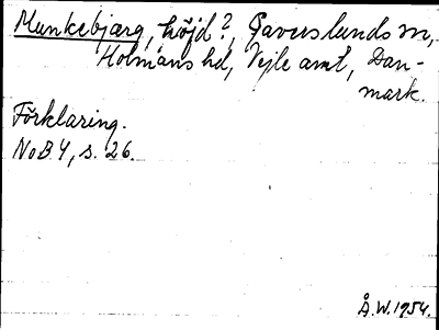 Bild på arkivkortet för arkivposten Munkebjærg