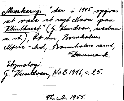 Bild på arkivkortet för arkivposten Munkerup