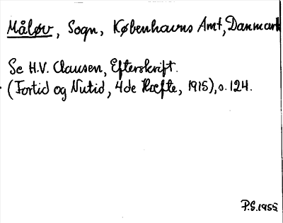Bild på arkivkortet för arkivposten Måløv