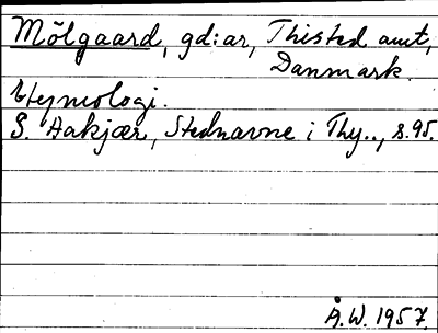Bild på arkivkortet för arkivposten Mölgaard