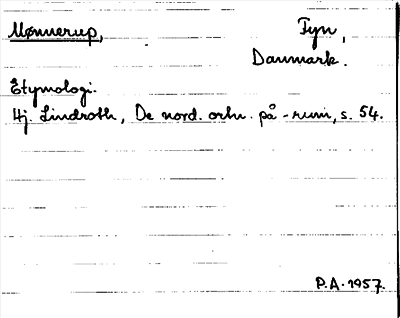 Bild på arkivkortet för arkivposten Mønnerup