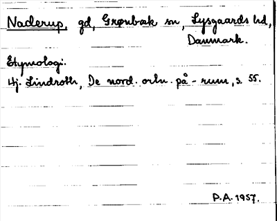 Bild på arkivkortet för arkivposten Naderup