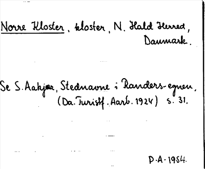 Bild på arkivkortet för arkivposten Norre Kloster