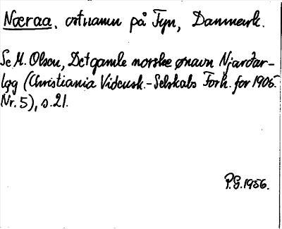Bild på arkivkortet för arkivposten Næraa