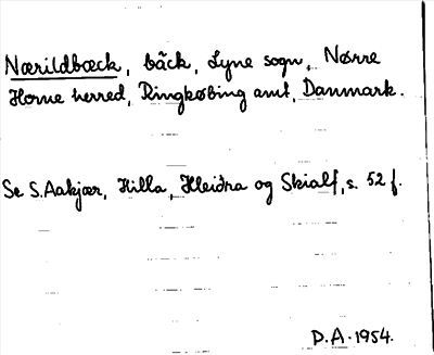 Bild på arkivkortet för arkivposten Nærildbæck