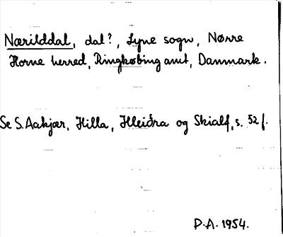 Bild på arkivkortet för arkivposten Nærilddal