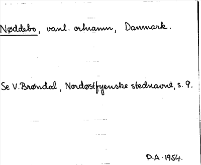 Bild på arkivkortet för arkivposten Nøddebo