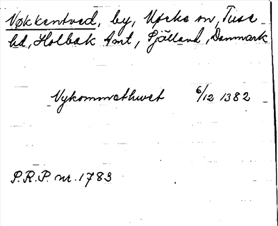 Bild på arkivkortet för arkivposten Nøkkentved