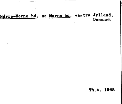 Bild på arkivkortet för arkivposten Nørre-Horne herred, se Horns herred