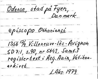 Bild på arkivkortet för arkivposten Odense