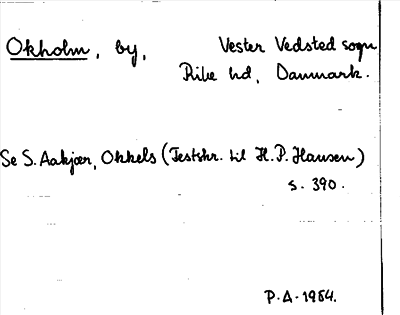 Bild på arkivkortet för arkivposten Okholm