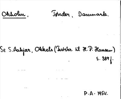 Bild på arkivkortet för arkivposten Okholm