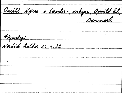 Bild på arkivkortet för arkivposten Onsild, Nørre