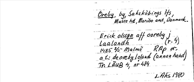 Bild på arkivkortet för arkivposten Oreby