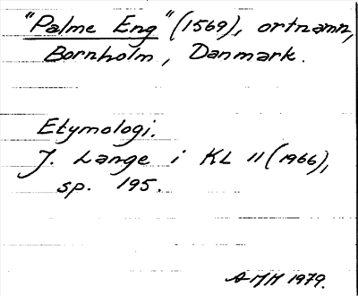 Bild på arkivkortet för arkivposten Palme Eng