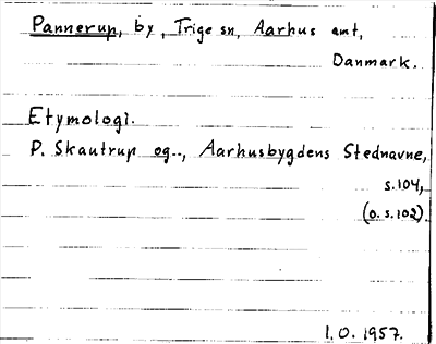 Bild på arkivkortet för arkivposten Pannerup