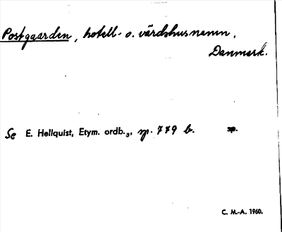 Bild på arkivkortet för arkivposten Postgaarden
