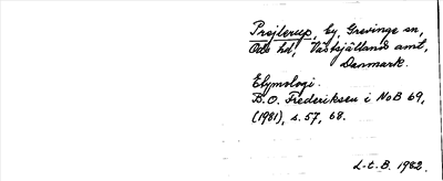 Bild på arkivkortet för arkivposten Prejlerup