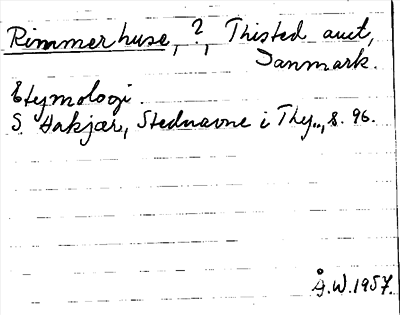 Bild på arkivkortet för arkivposten Rimmerhuse