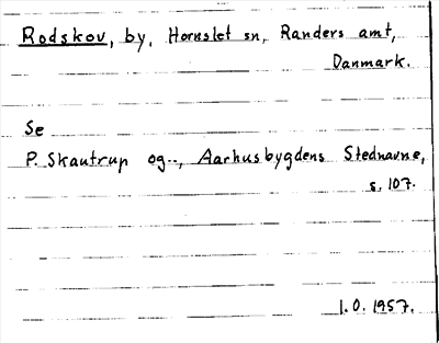 Bild på arkivkortet för arkivposten Rodskov