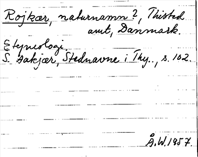 Bild på arkivkortet för arkivposten Rojkær