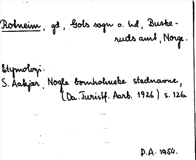Bild på arkivkortet för arkivposten Rotneim