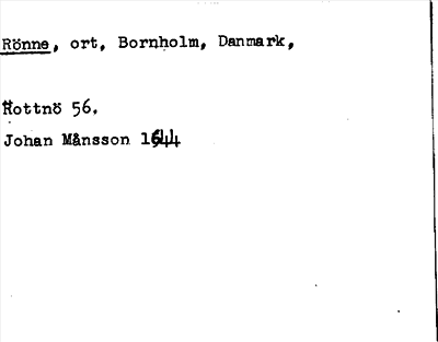 Bild på arkivkortet för arkivposten Rönne