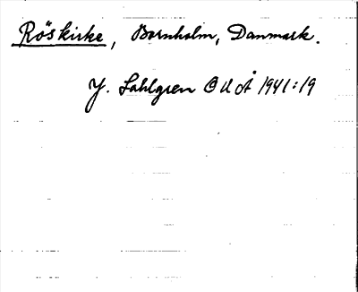 Bild på arkivkortet för arkivposten Röskirke
