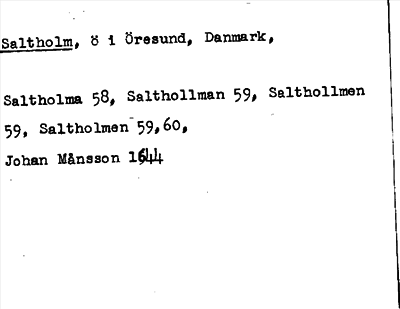 Bild på arkivkortet för arkivposten Saltholm
