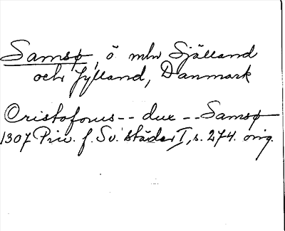 Bild på arkivkortet för arkivposten Samsø