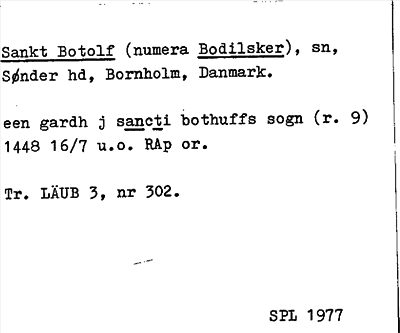 Bild på arkivkortet för arkivposten Sankt Botolf numera Bodilsker
