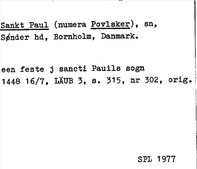Bild på arkivkortet för arkivposten Sankt Paul numera Povlsker