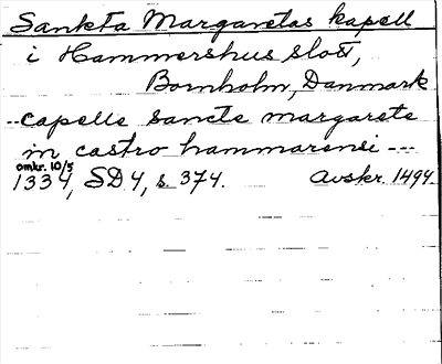 Bild på arkivkortet för arkivposten Sankta Margaretas kapell