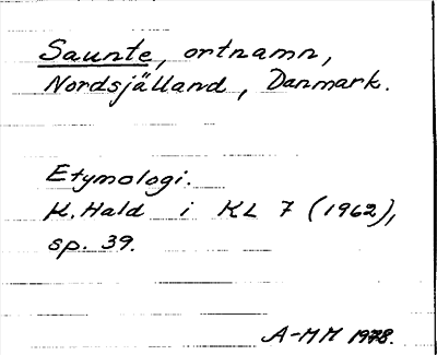 Bild på arkivkortet för arkivposten Saunte