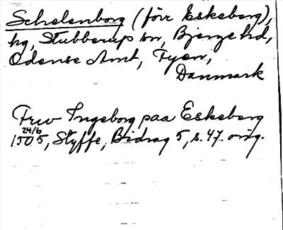 Bild på arkivkortet för arkivposten Schelenborg