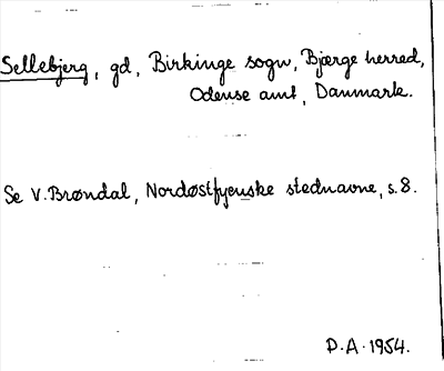 Bild på arkivkortet för arkivposten Sellebjerg